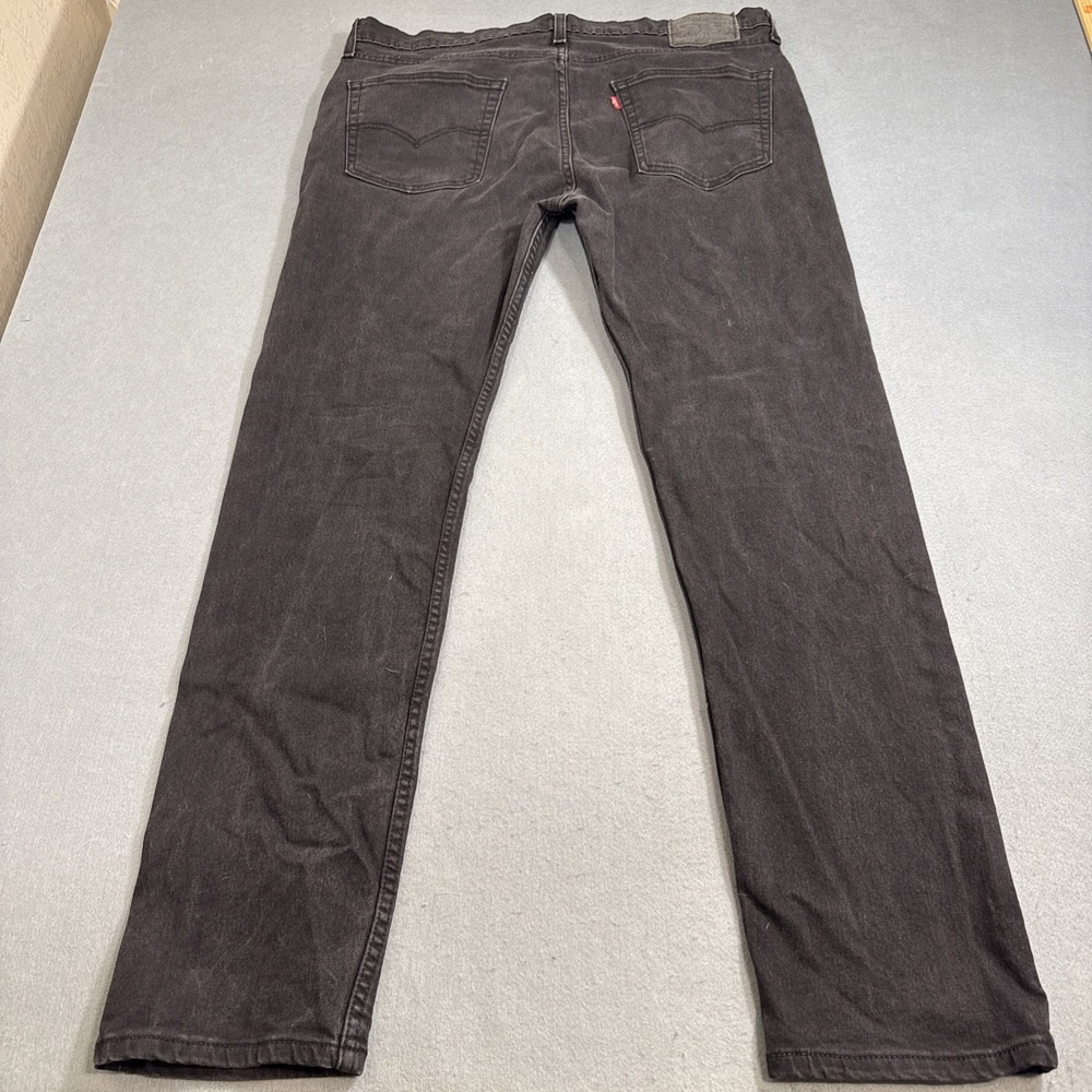 JEANS STRAIGHT Levi's 505 MENS 38X34 Regular Black Wash STRETCH - Picture 6 of 8